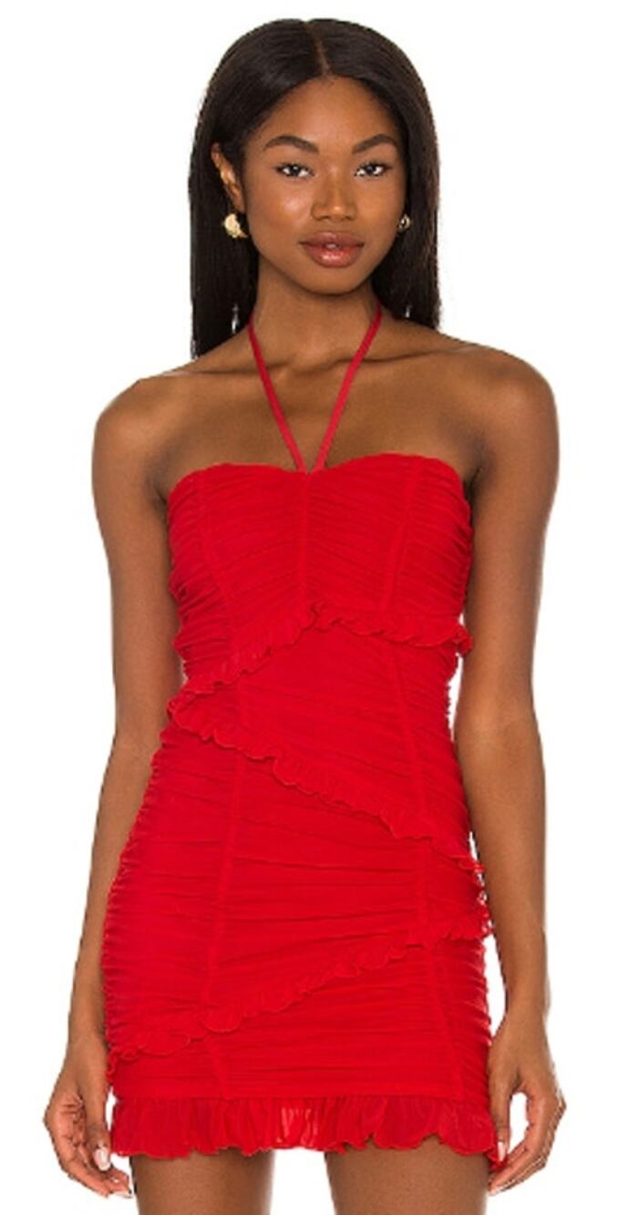 Majorelle Kaylee Mini Dress Size Medium in Red